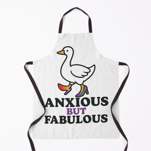 Item preview, Anxious but Fabulous – Funny Anxiety Goose Pride Meme Design designed and sold by Cat & Coffee Studio.