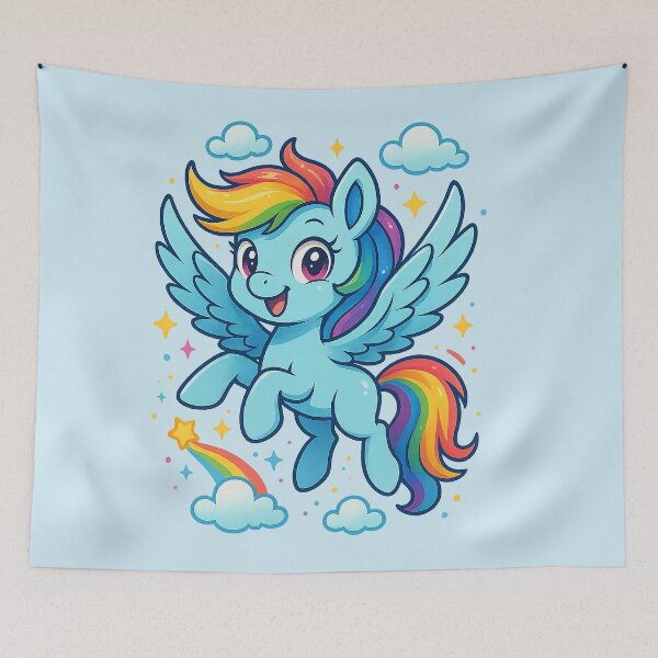 Item preview, Colorful Pegasus Rainbow Pony Cute Fantasy Design designed and sold by Rushurban.