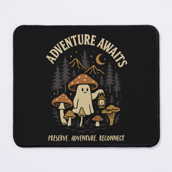 Item preview, Adventure Awaits – Mushroom Ghost Nature Design designed and sold by NSEAdventures.