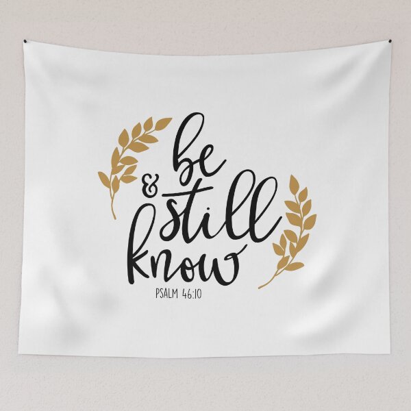 Aperçu de l'œuvre Psalm 46:10 – Be Still and Know Scripture Design créée et vendue par ASWDesigns.