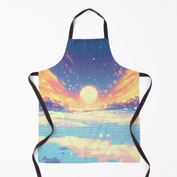 Item preview, Pixelated Sunset Over Ocean Grid designed and sold by Christian Weiss.