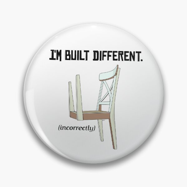 Item preview, Built Different Humor Sticker designed and sold by LittleRockArt.