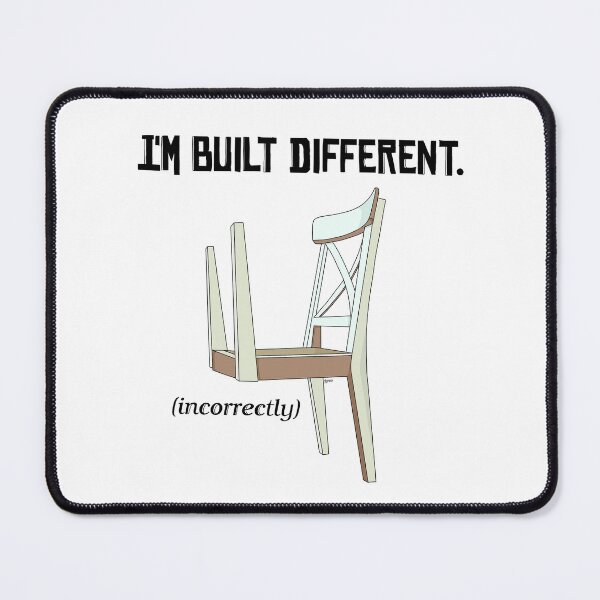 Item preview, Built Different Humor Sticker designed and sold by LittleRockArt.