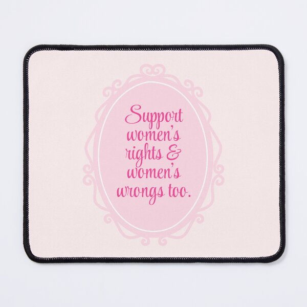 Item preview, Feminism Meme - Women's Rights and Wrongs Pink Frame designed and sold by annylands.