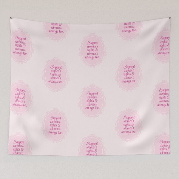 Item preview, Feminism Meme - Women's Rights and Wrongs Pink Frame designed and sold by annylands.