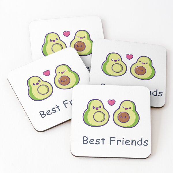 Item preview, Best Friends Forever – Cute Kawaii Avocados designed and sold by ARTDXB.
