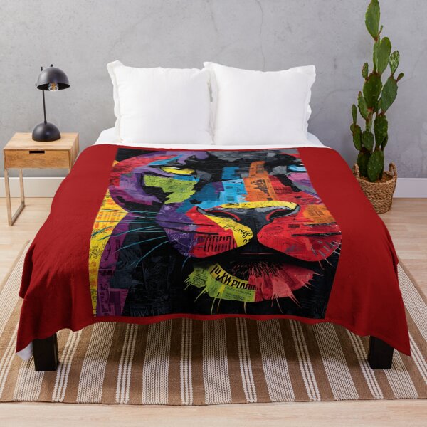 Item preview, Protect the Panthers - Striking Collage Artwork with Colorful Fragments and Energy designed and sold by OlfactoART Studio.