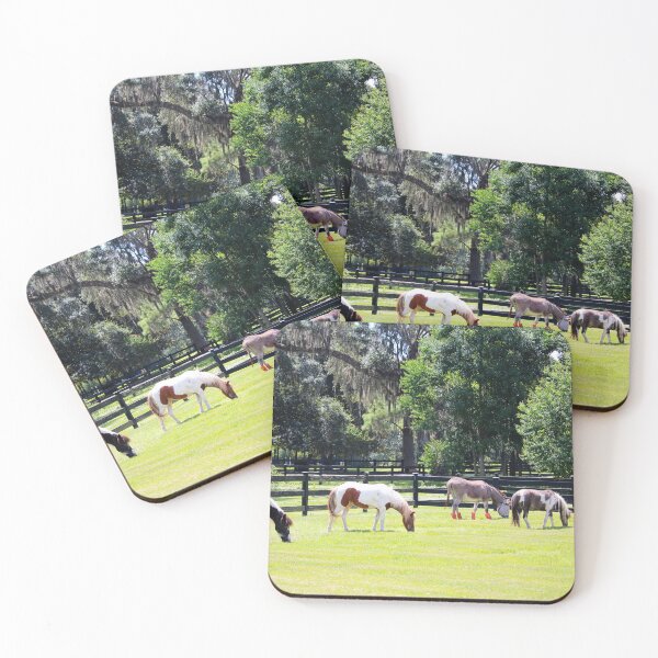 Item preview, Horses Grazing in Sunlit Pasture designed and sold by Cynthia48.