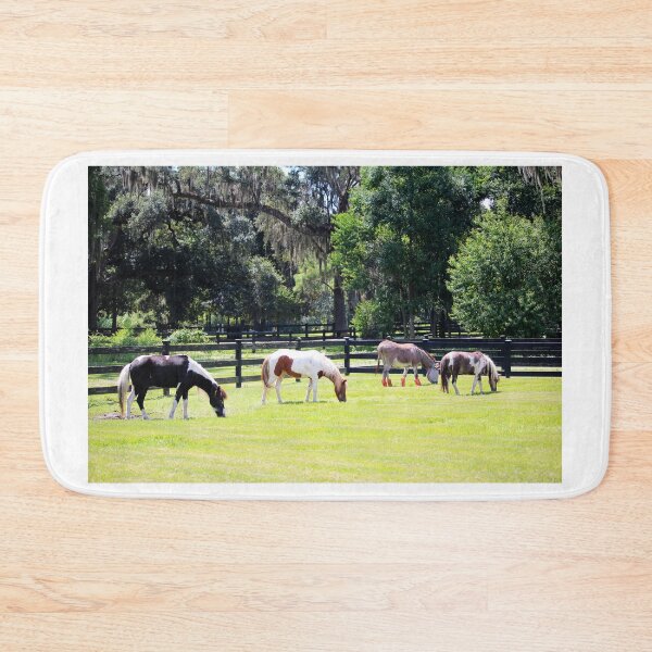 Item preview, Horses Grazing in Sunlit Pasture designed and sold by Cynthia48.