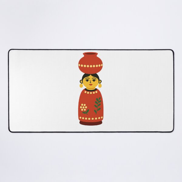 Item preview, Folk Art Doll Illustration – Colorful Handcrafted Design designed and sold by Passmr.