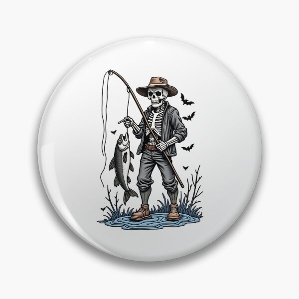 Item preview, Skeleton Fisherman Funny Spooky Fishing Halloween  designed and sold by ArtDesignTp.