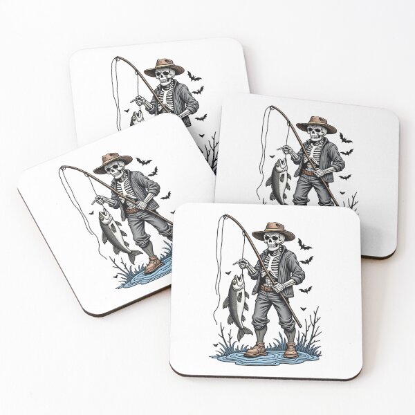 Item preview, Skeleton Fisherman Funny Spooky Fishing Halloween  designed and sold by ArtDesignTp.