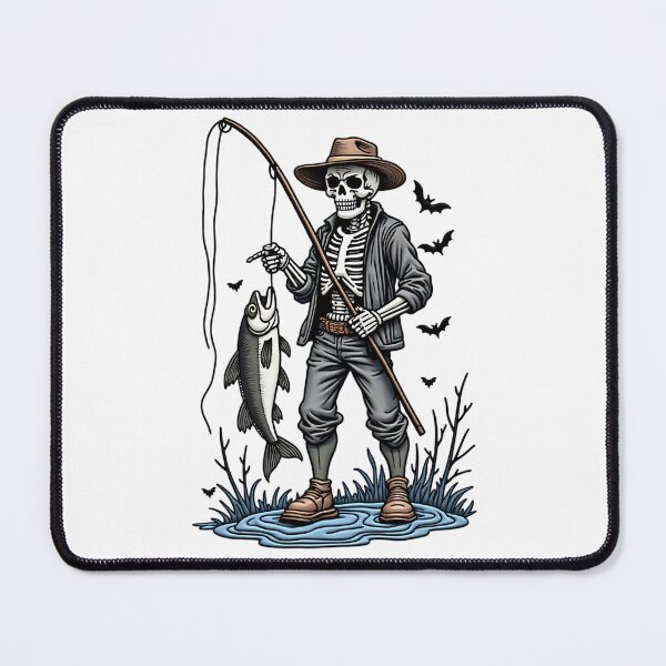 Item preview, Skeleton Fisherman Funny Spooky Fishing Halloween designed and sold by ArtDesignTp.