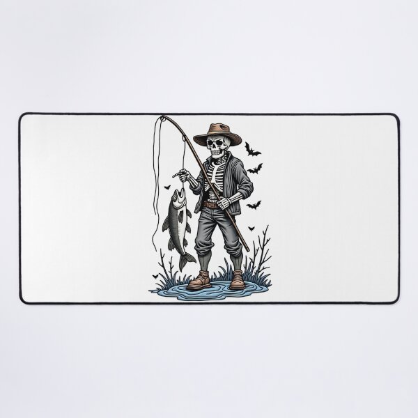 Item preview, Skeleton Fisherman Funny Spooky Fishing Halloween designed and sold by ArtDesignTp.