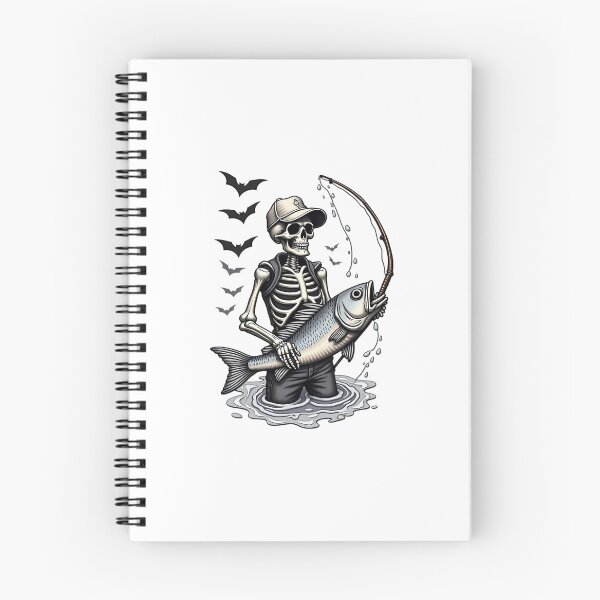 Item preview, Skeleton Fisherman Spooky Fishing Halloween Catch Design designed and sold by ArtDesignTp.