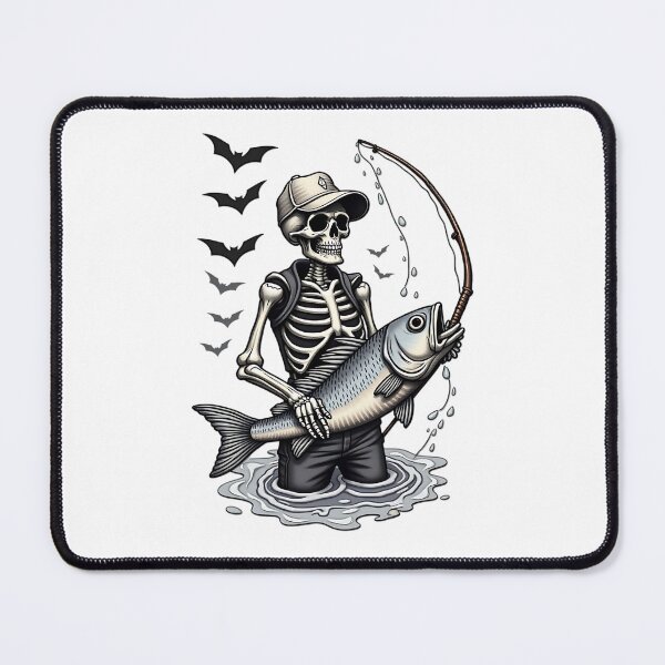 Item preview, Skeleton Fisherman Spooky Fishing Halloween Catch Design designed and sold by ArtDesignTp.