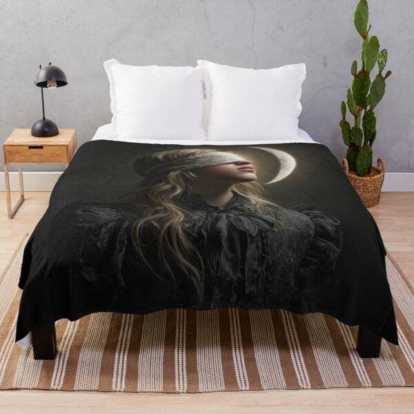 Item preview, Blindfolded Woman with Crescent Moon Portrait designed and sold by Shannon Hilson.