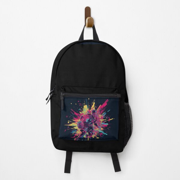Item preview, Neon Pixel Basketball – Futuristic Cyberpunk T-Shirt designed and sold by karimahmed84.