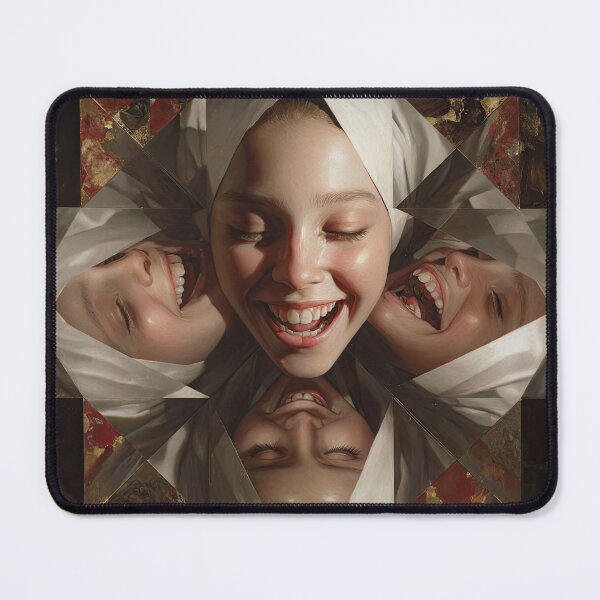 Item preview, Kaleidoscope of Laughing Faces Surreal Portrait designed and sold by Shannon Hilson.