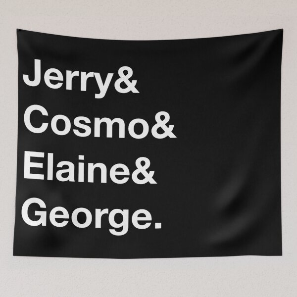 Item preview, Jerry&Cosmo&Elaine&George. | Cast of Seinfeld | Ampersand T-shirt design designed and sold by Oqueartecura.