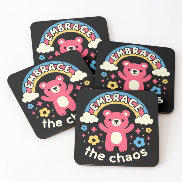 Item preview, Embrace The Chaos - Cute Bear, Rainbow Funny Sarcastic designed and sold by RLYGR8.