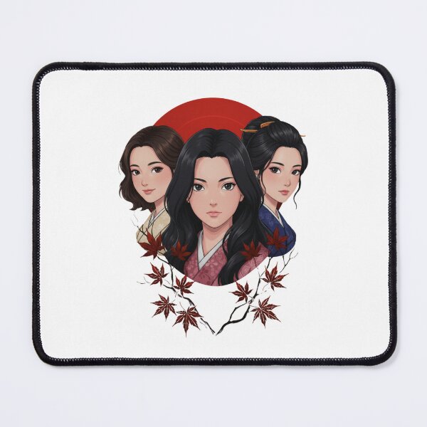 Item preview, Three Graces of Japan - Kimono & Red Sun Art designed and sold by digishops.