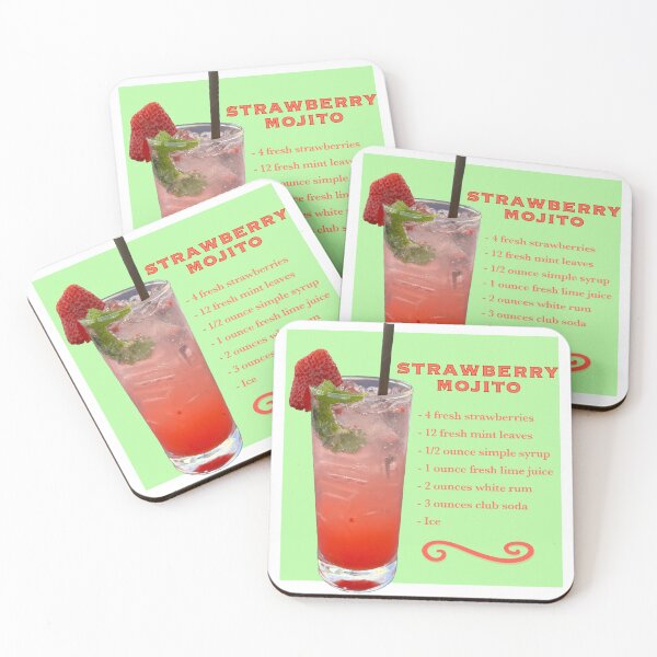 Item preview, Strawberry Mojito Recipe designed and sold by elisek313.