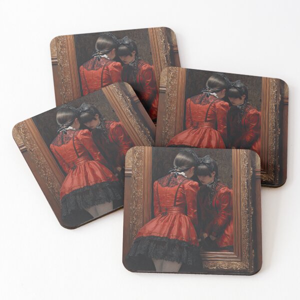 Item preview, Woman in Red Satin Dress Facing Her Reflection designed and sold by Shannon Hilson.