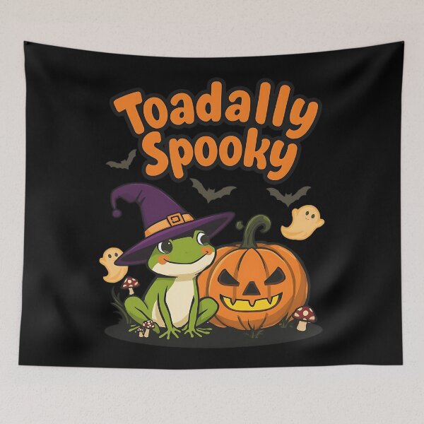 Item preview, Toadally Spooky Funny Frog Halloween Pun Design designed and sold by ArtDesignTp.