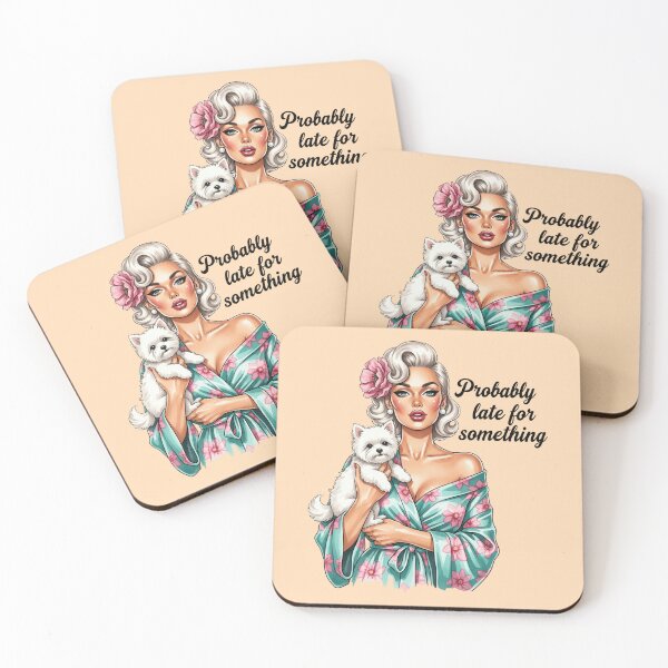 Item preview, Retro Glam Diva with Cute Dog designed and sold by saranahi.