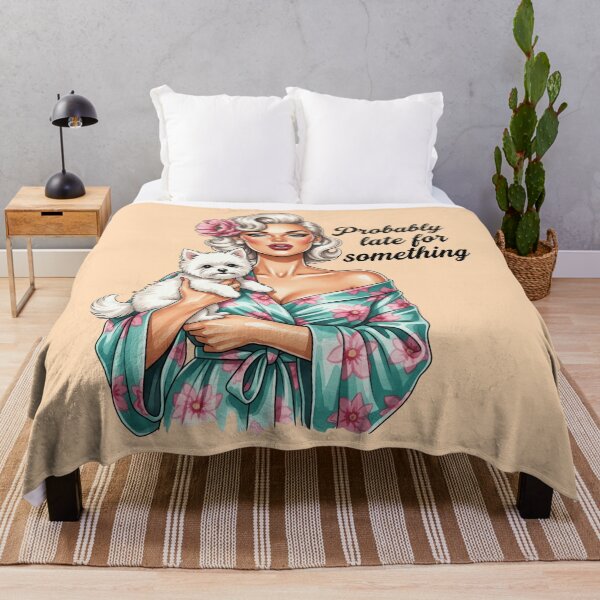 Item preview, Retro Glam Diva with Cute Dog designed and sold by saranahi.