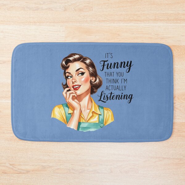 Item preview, Funny Retro Sassy Listening Quote designed and sold by saranahi.