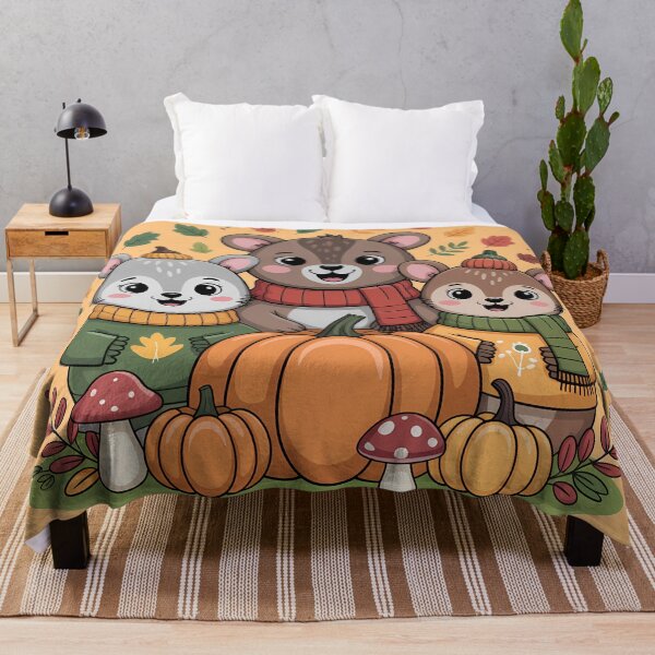 Item preview, Copy of Cute Autumn Mice with Pumpkins and Leaves designed and sold by SoftStyleStudio ⭐⭐⭐.