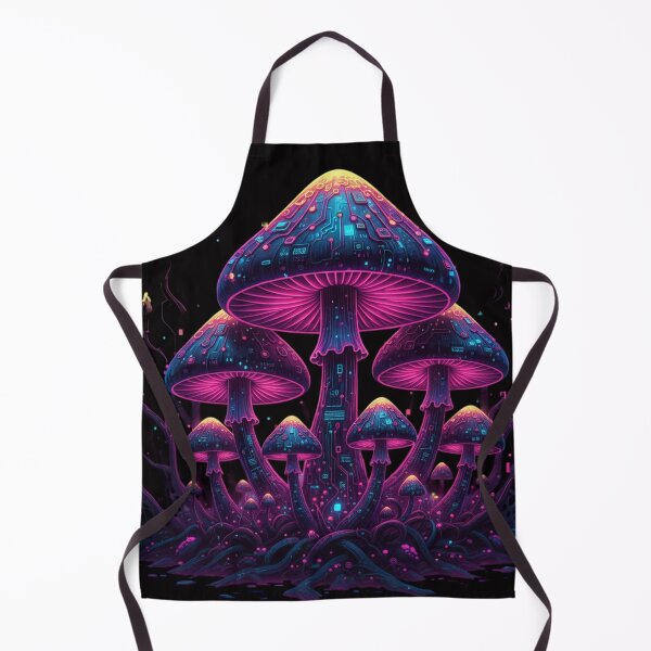 Item preview, Cybernetic Mushroom: Glitch Garden - Unique Neon Bio-Digital Mushroom Art Design designed and sold by trend-forge.