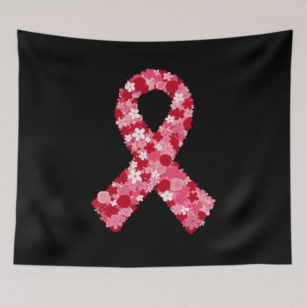 Item preview, Floral Pink Ribbon Breast Cancer Awareness  designed and sold by Fadawich.