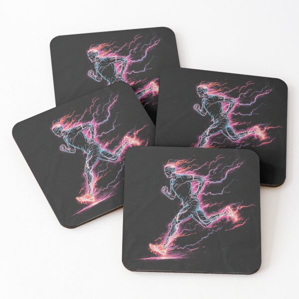 Item preview, Lightning Legs – Neon Storm Runner T-Shirt designed and sold by karimahmed84.