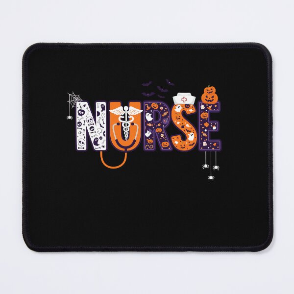Item preview, Halloween Nurse Word Art Design with Pumpkins and Ghosts designed and sold by Fadawich.