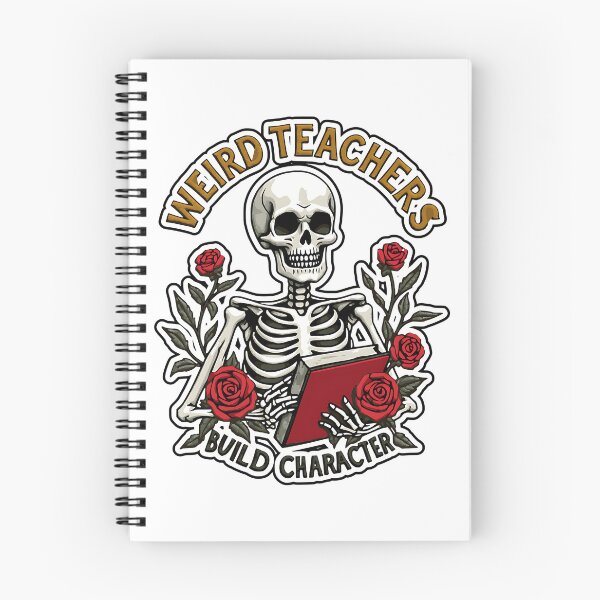 Item preview, Weird Teachers Build Character Funny Skeleton Teacher Design designed and sold by ArtDesignTp.