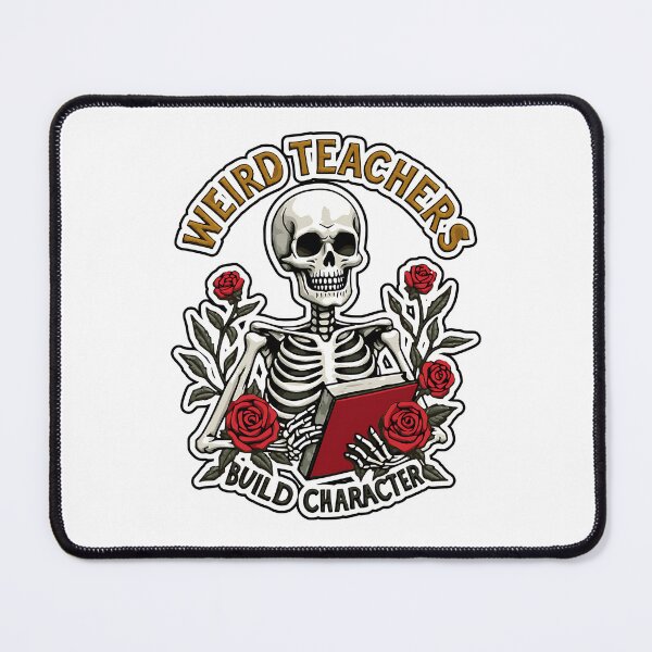 Item preview, Weird Teachers Build Character Funny Skeleton Teacher Design designed and sold by ArtDesignTp.