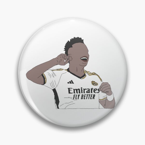 Item preview, Real Madrid's star player Vinicius Junior celebrates a goal designed and sold by historic-photos.