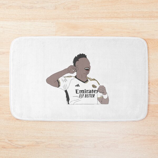 Item preview, Real Madrid's star player Vinicius Junior celebrates a goal designed and sold by historic-photos.