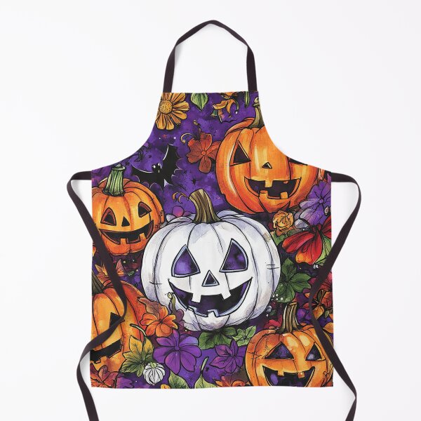 Item preview, Gothic Halloween Jack-O-Lanterns And Purple Flowers Design designed and sold by DEC02.