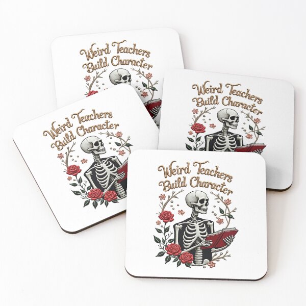 Item preview, Weird Teachers Build Character Funny Skeleton Teacher Design designed and sold by ArtDesignTp.