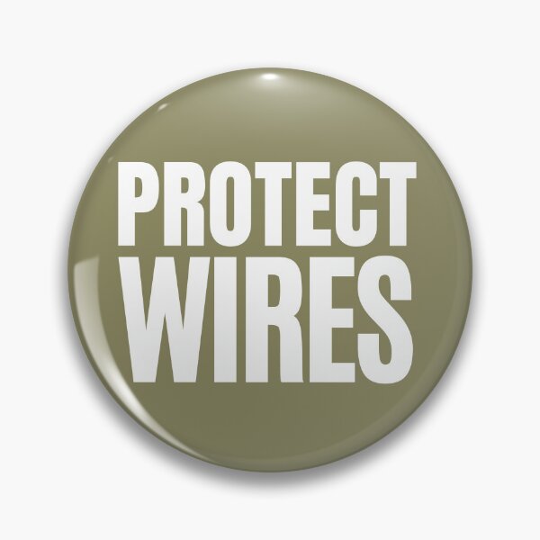 Item preview, Protect WIRES White on Colour version designed and sold by ProtectWIRES.