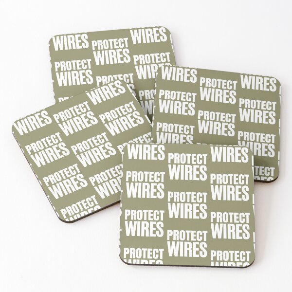Item preview, Protect WIRES White on Colour version designed and sold by ProtectWIRES.