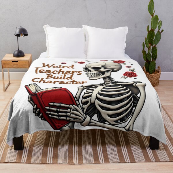 Item preview, Weird Teachers Build Character Skeleton Teacher Funny Design designed and sold by ArtDesignTp.
