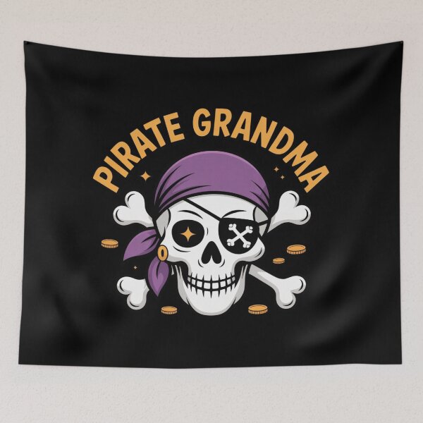 Item preview, Family Skull Pirate Grandma Crossbones Flag, Grandma Pirate Matching Skull designed and sold by Dabbing Turtle Designs.