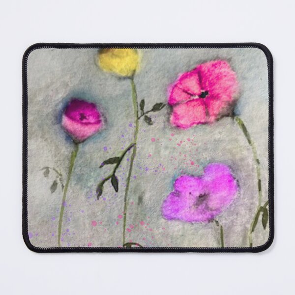 Item preview, Vintage Floral Art | Magenta and Yellow Hand Painting designed and sold by AcuarelasCA.