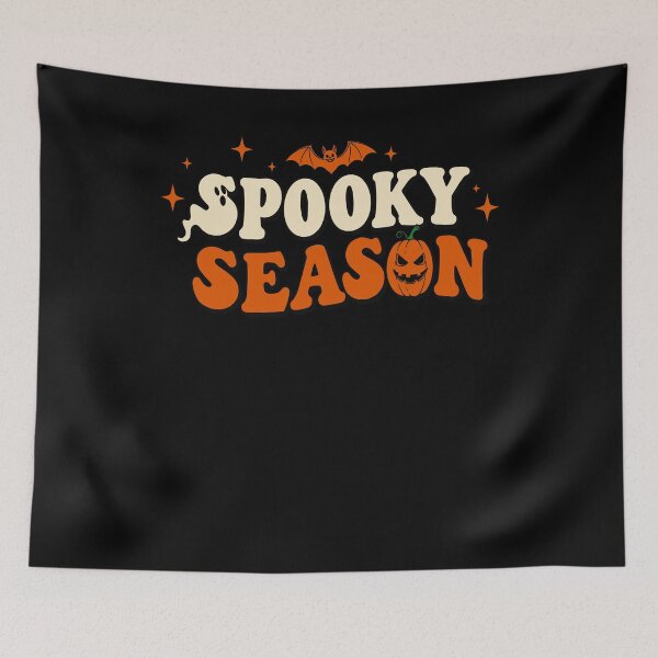 Item preview, Spooky Season Halloween Ghost and Pumpkin Typography Design designed and sold by Fadawich.