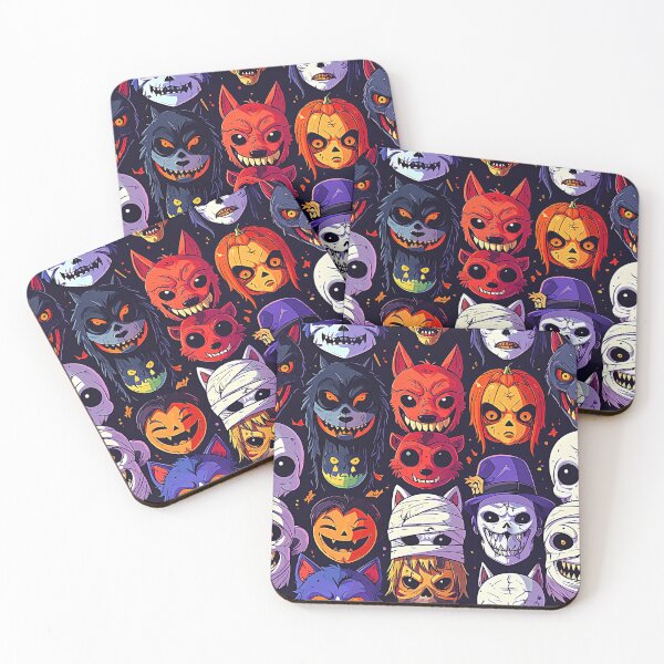 Item preview, Halloween Groovy Retro Monsters Colorful Designs Pattern designed and sold by DEC02.